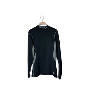 Nike Pro Combat Hyperwarm Mens blue Dri‎ Fit Mock Neck Long Sleeve Size s 479925